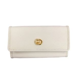 Vintage White Gucci Guccissima Key Holder